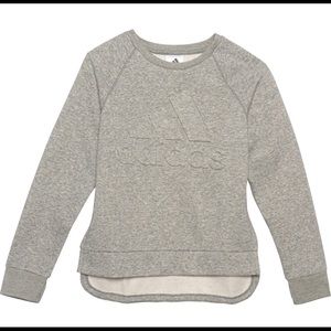 adidas Grey Heather Logo Sweatshirt. NWT